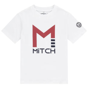 Mitch White 'Turin' With Red Logo T-shirt