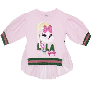 Monnalisa Girls Pink Lola Bunny Sweatshirt