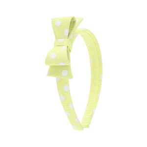 Monnalisa Yellow & White Spotty Bow Hairband