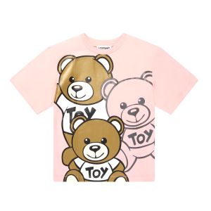 Moschino Kid Girls Pink Giant Teddy Bear Maxi T-Shirt