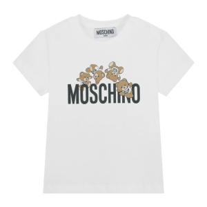 Moschino White Tumbling Bear&#039;s T-Shirt SS24