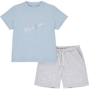 Mitch & Son Boys 'Anton' Blue & Grey Shorts Set