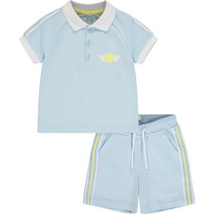 Mitch & Son A Time To Fly 'Jacob' Sky Blue Polo Shirt Short Set