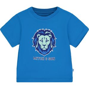 Mitch & Son King Of The Jungle 'Kenny' Bright Blue Lion Print T-Shirt