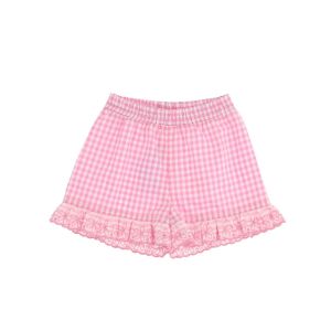 Monnalisa Pink Gingham Check Shorts 
