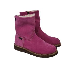 Richter Girls Pink Suede Zip Up Boots