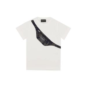 Emporio Armani Boys White T-Shirt With Zip Pouch