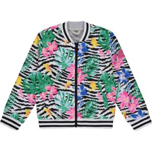 A'Dee Tropical Dreams 'Willow' Allover Floral Print Neoprene Jacket