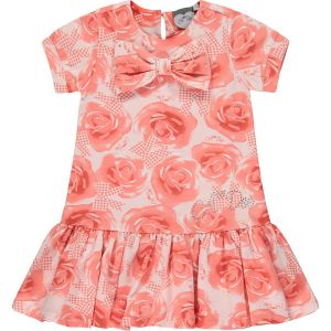 A'Dee Garden Party 'Yael' Allover Rose Print Dress With Bow Detail