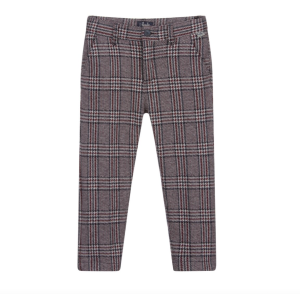 Il Gufo Burgundy And Grey Trousers