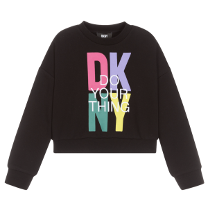 DKNY Black Sweatshirt With Multicoloured Logo