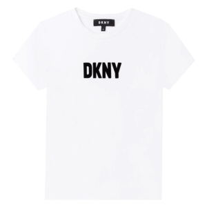 DKNY Girls White Short Sleeve T-shirt