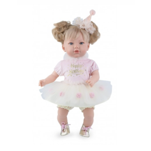 Marina & Pau Girl With 'Happy Birthday' Outfit 45cm Boxed Doll