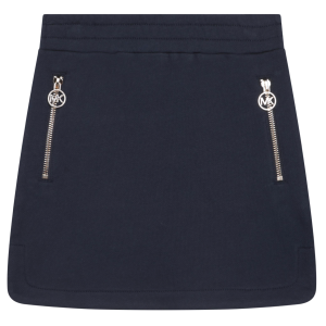 Michael Kors Girls Navy Blue Skirt With Logo-Waistband