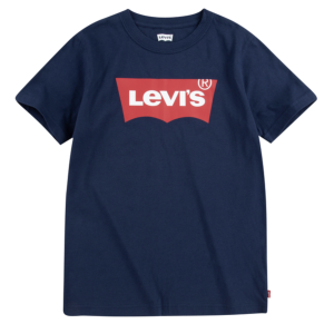 Levi&#039;s Boy&#039;s Navy And Red Short Sleeved Batwing Logo T-Shirt