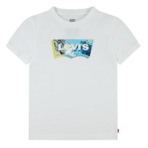 Levi&#039;s Boys Bright White T-shirt With Mountain Batwing Logo