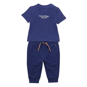 Tommy Hilfiger Pilot Blue &#039;Essential&#039; T-shirt And Jogger Set