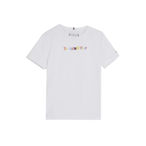 Tommy Hilfiger Girls White Multicoloured Logo T-shirt