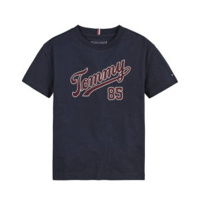 Tommy Hilfiger Boys Navy Blue &#039;College&#039; T-shirt