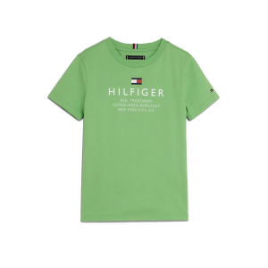 Tommy Hilfiger Boys Lime Green Short Sleeve &#039;Trademark&#039; Logo T-shirt