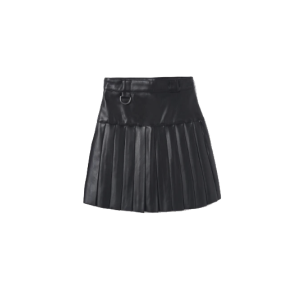 Mayoral Girls Black Faux Fur Pleated Skirt