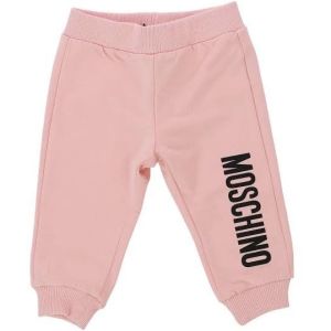 Moschino Baby Sugar Pink Cotton Logo Jersey Joggers