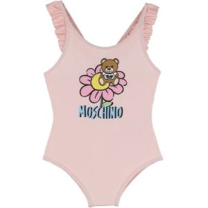 Moschino Baby Girls Pink Teddy Bear Swimsuit