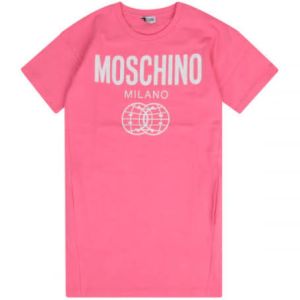 Moschino Girls Pink Double Smiley Jersey Dress