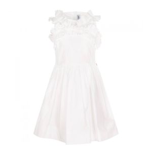 Simonetta Girl's White Ruffle Dress 