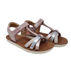 Shoo Pom Girls Pink And Silver "Goa Salome - Ice" Sandals