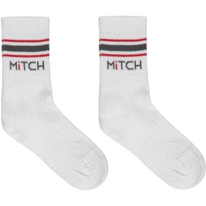 Mitch Girona' Bright White With Sport Stripe Socks