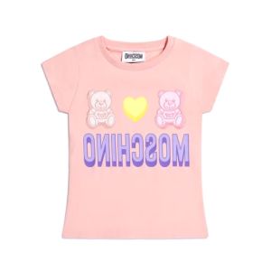 Moschino Kid Pink Candy Teddy Bear T-Shirt