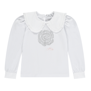 A Dee Winter Rose White 'Tallulah' Long Sleeve Top