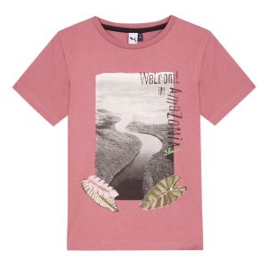 3Pommes Boys Pink  Cotton Beach T-Shirt