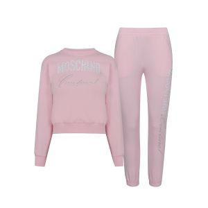 Moschino Couture Kids Pink Rhinestone Tracksuit
