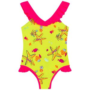 Billieblush Neon Yellow & Pink Swimsuit
