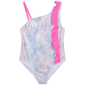 Billieblush Girls Pink Metallic Unicorn Swimsuit