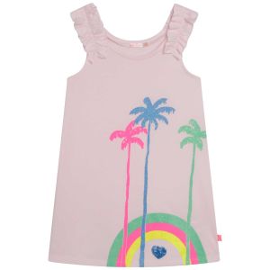 Billieblush Girls Pink Palm Tree Print Cotton Dress