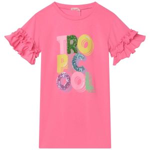 Billieblush Girls Pink Tropicool Frill Sleeve Dress