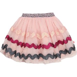 Billieblush Girls Pink Ribbon Trimmed Tulle Skirt
