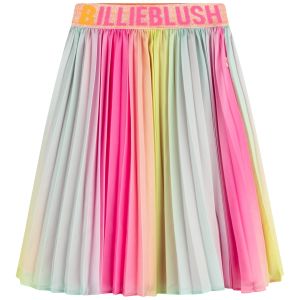 Billieblush Girls Pink Rainbow Pleated Skirt