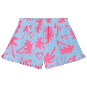 Billieblush Girls Blue Palm Tree Towelling Shorts