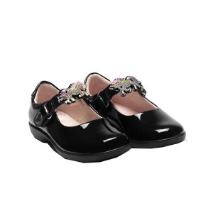 Lelli Kelly Blossom Black Patent Interchangeable School Shoes (F Fitting)