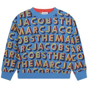 THE MARC JACOBS Boys Blue Cotton All-Over Sweatshirt