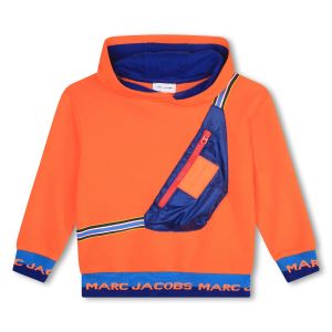 MARC JACOBS Boys Bright Orange Cotton Logo Sweatshirt