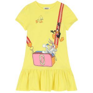 MARC JACOBS Girls Yellow 'Looney Tunes' Bag Print Dress