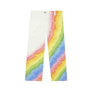 Stella McCartney Girls White Denim And Rainbow Jeans