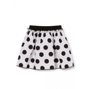 Il Gufo Black and White Large Polka Dot Skirt