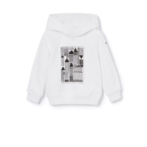 Il Gufo White Building Motif Sweatshirt