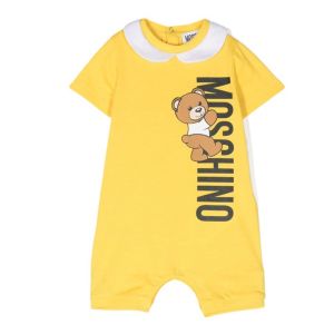 Moschino Baby Yellow Cotton Shortie SS24